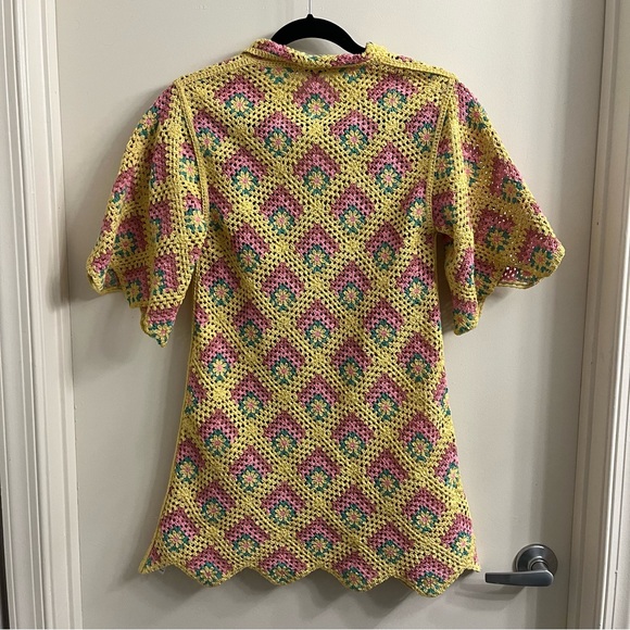 Zara Crochet Mini Dress Small - Picture 6 of 14